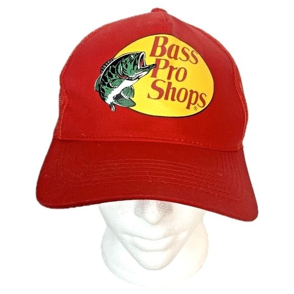 Bass Pro Shops Other - Bass Pro Shops Hat Adult Snapback Red Mesh Baseball Trucker Cap Outdoor Fishing
